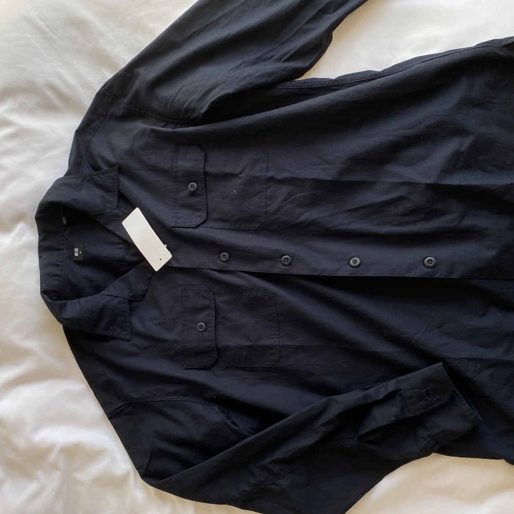 Uniqlo shirt jacket black